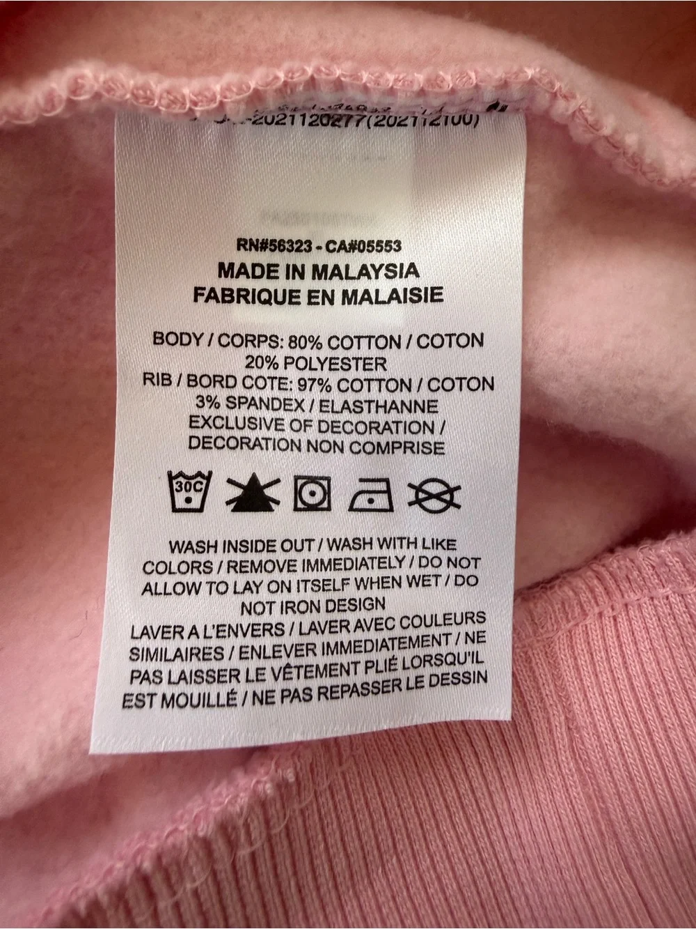 Girls Nike Light Pink Hoodie with White Logo Size XL